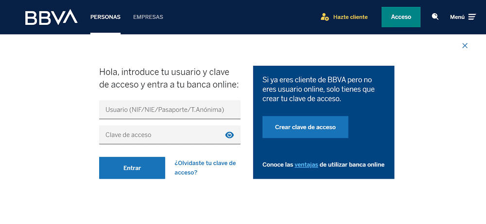 web login bbva