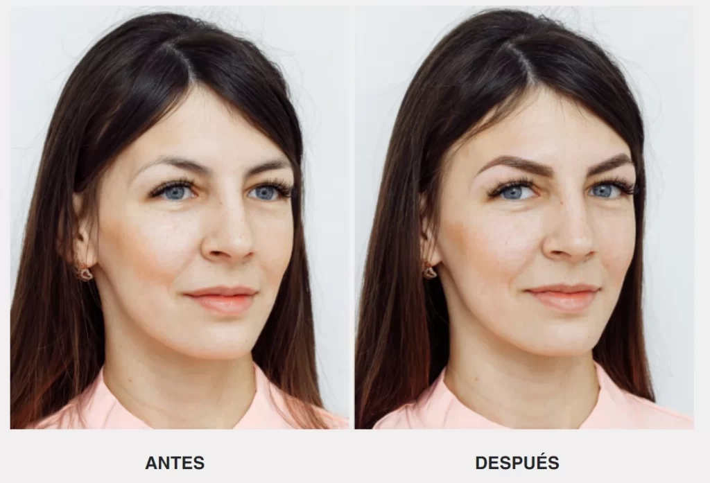 antes y despues microblading valencia en Noble Art